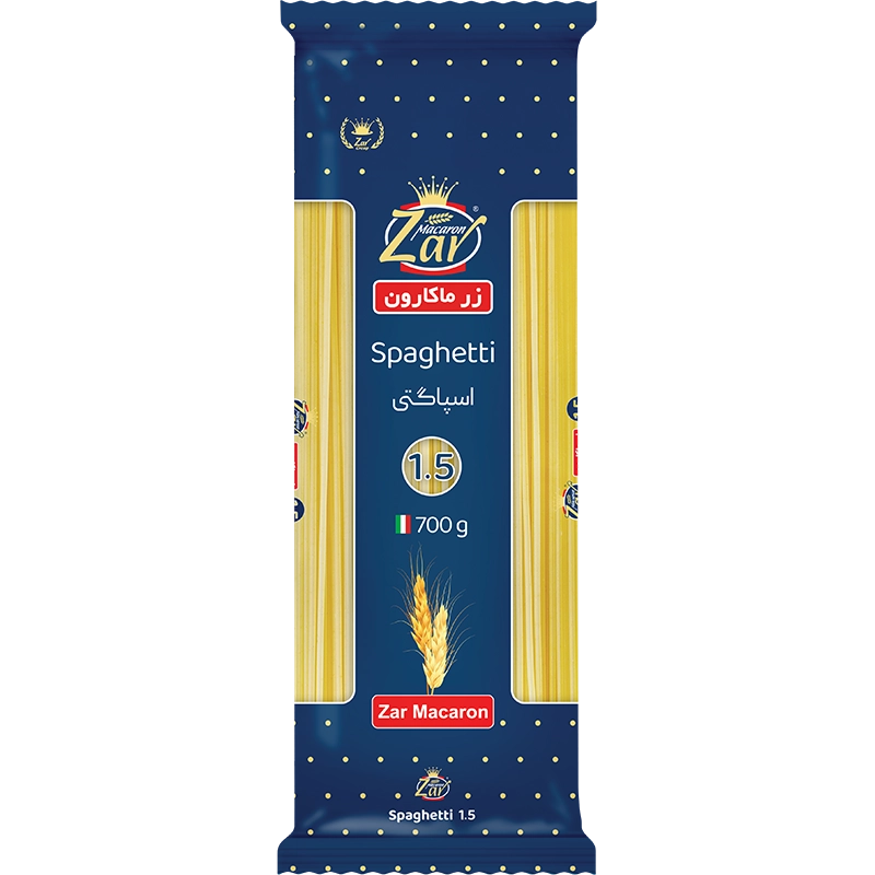 1.5-700 اسپاگتی قطر ۱.۵ زر ماکارون - 700 گرم - تصویر 1