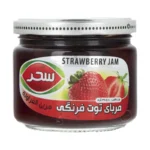 مربای توت فرنگی شیشه سحر - 390 گرم
