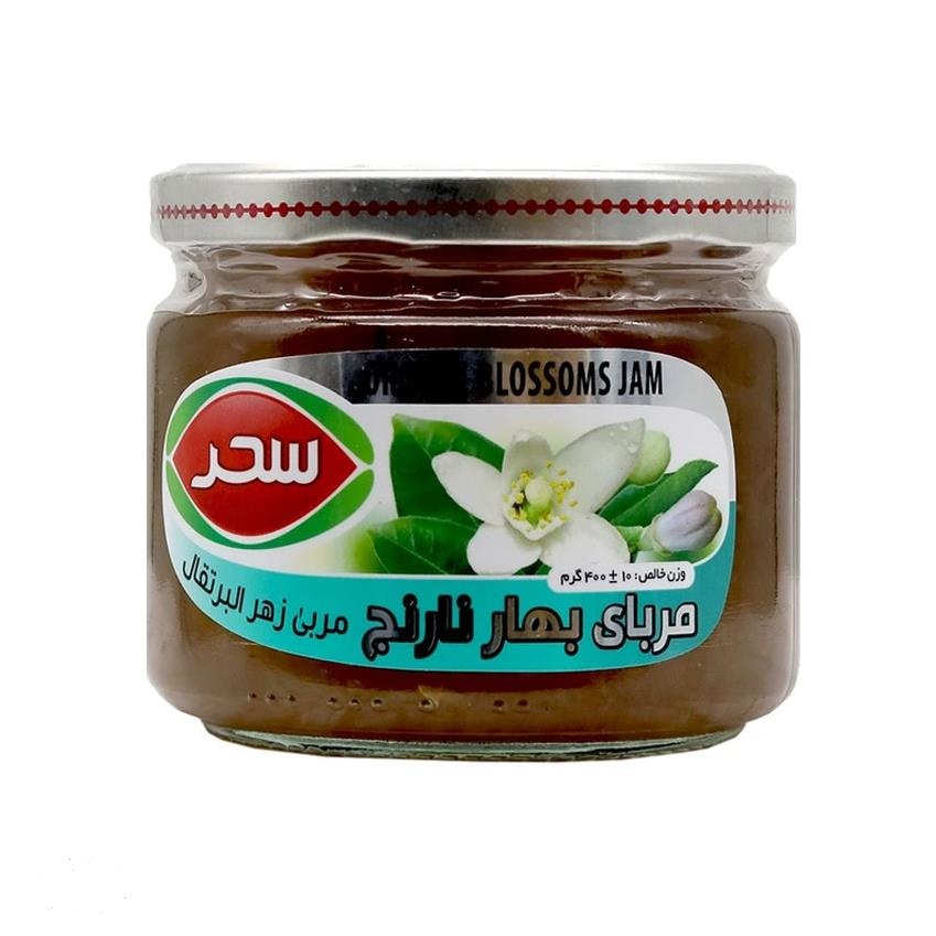 2ffdc5a4-fb7b-4526-9ded-e0205f82689e مربای بهارنارنج شیشه سحر - 400 گرم - تصویر 1