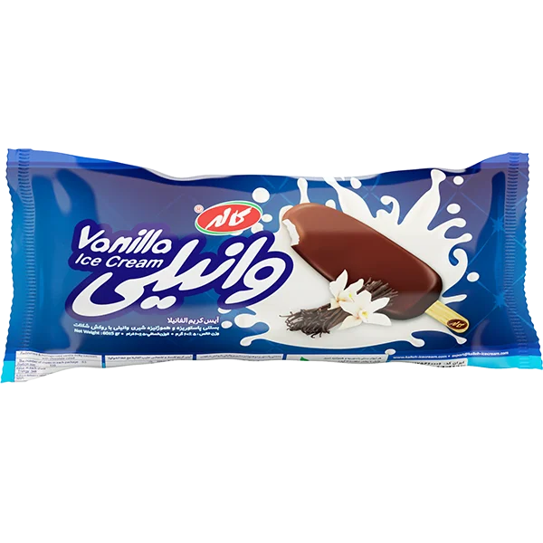 Vanilla.png بستنی چوبی وانیلی با روکش شکلات - 64 گرم - تصویر 1