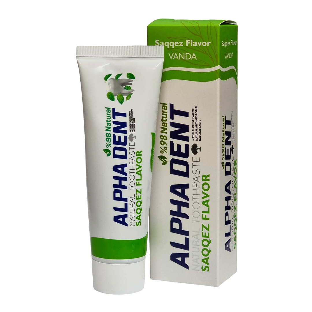 saqez-flavor-natural-toothpaste خمیردندان طبیعی آلفادنت مدل کامپلت - 110 گرم - تصویر 1