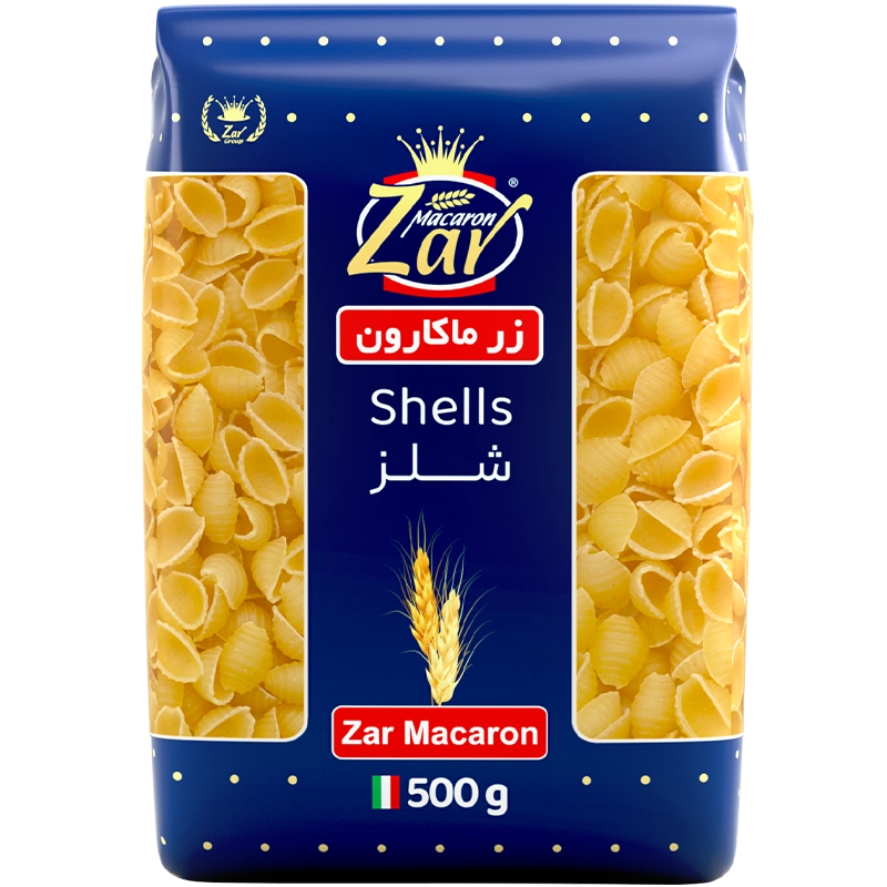 shells-1-2 پاستا فرمی شلز زر ماکارون - 500 گرم - تصویر 1