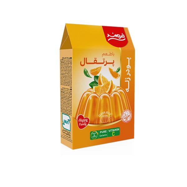 ژله-پرتقال-1 پودر ژله پرتقال فرمند - 100 گرم - تصویر 1